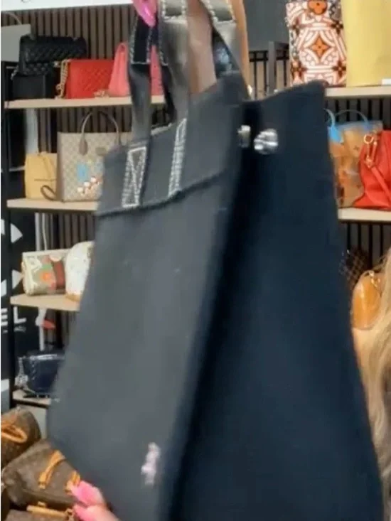 Burberry Black Tote with Leather Handles - Picture 3 of 16